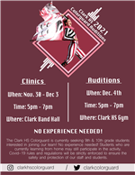 Flyer for colorguard tryouts Flyer for colorguard tryouts